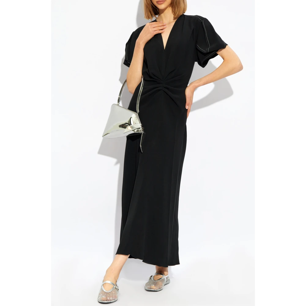 Victoria Beckham V-hals jurk Black Dames