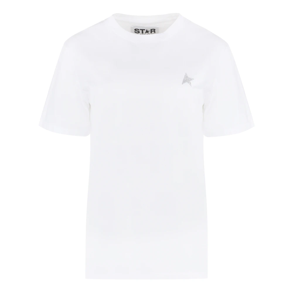 Golden Goose Women's White T-Shirts, L, Cotton Crew-Neck T-Shirt