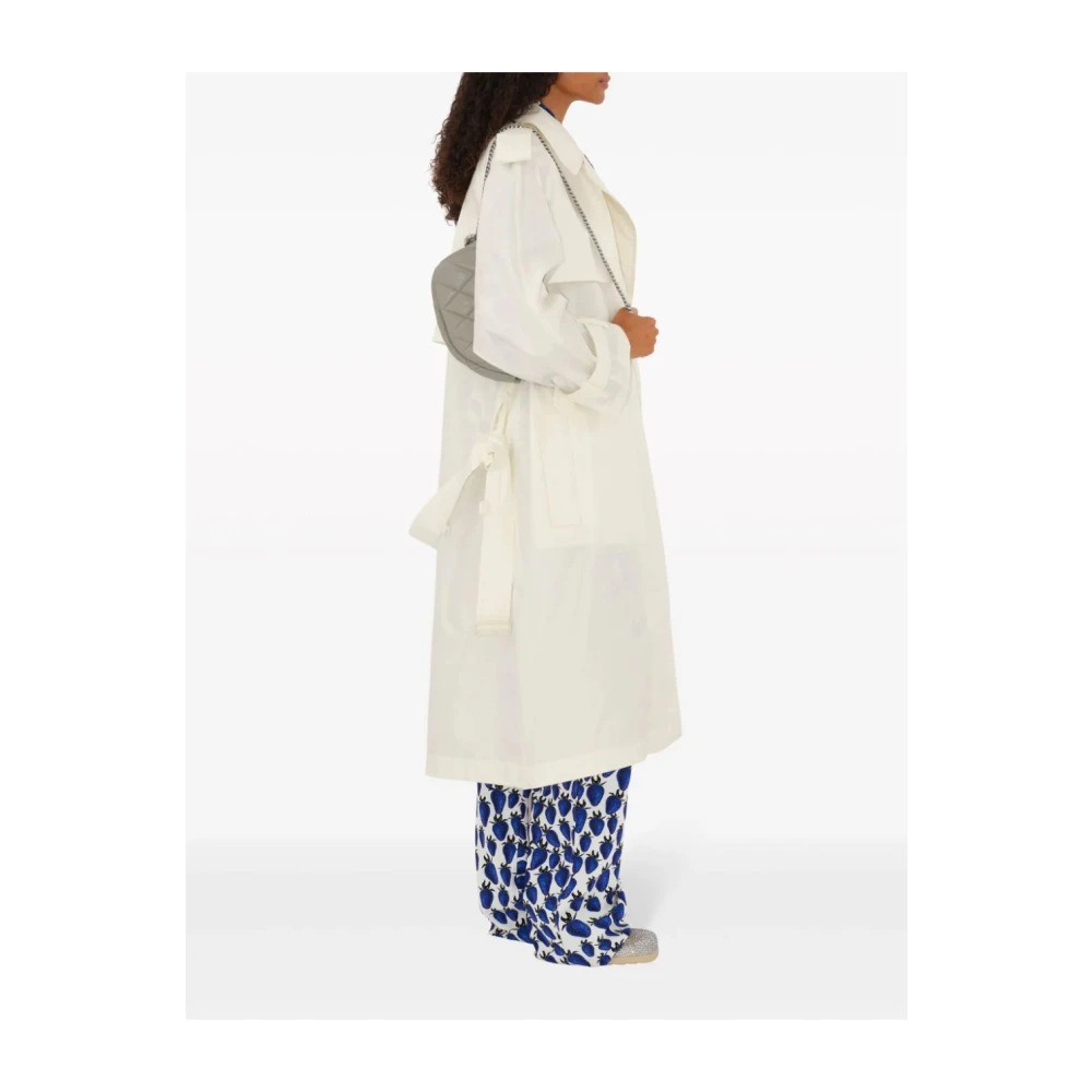 Burberry Graan Gabardine Trench Coat White Dames
