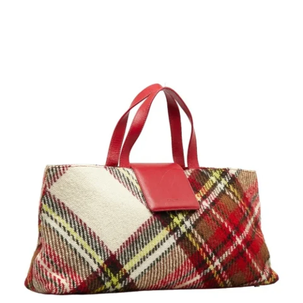 Burberry Vintage Pre-owned Wool totes Red Dames