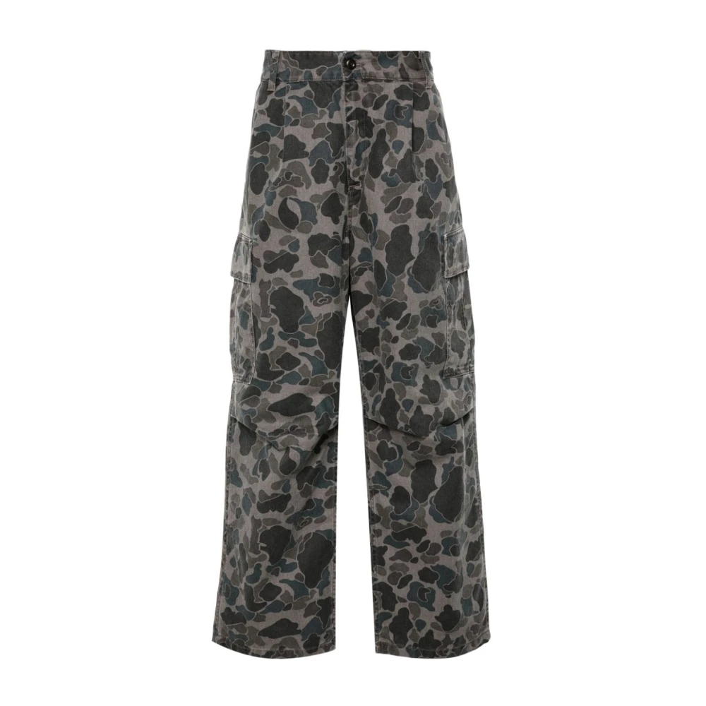 Carhartt WIP Abstract Patroon Cargo Broek Grijs Black Heren