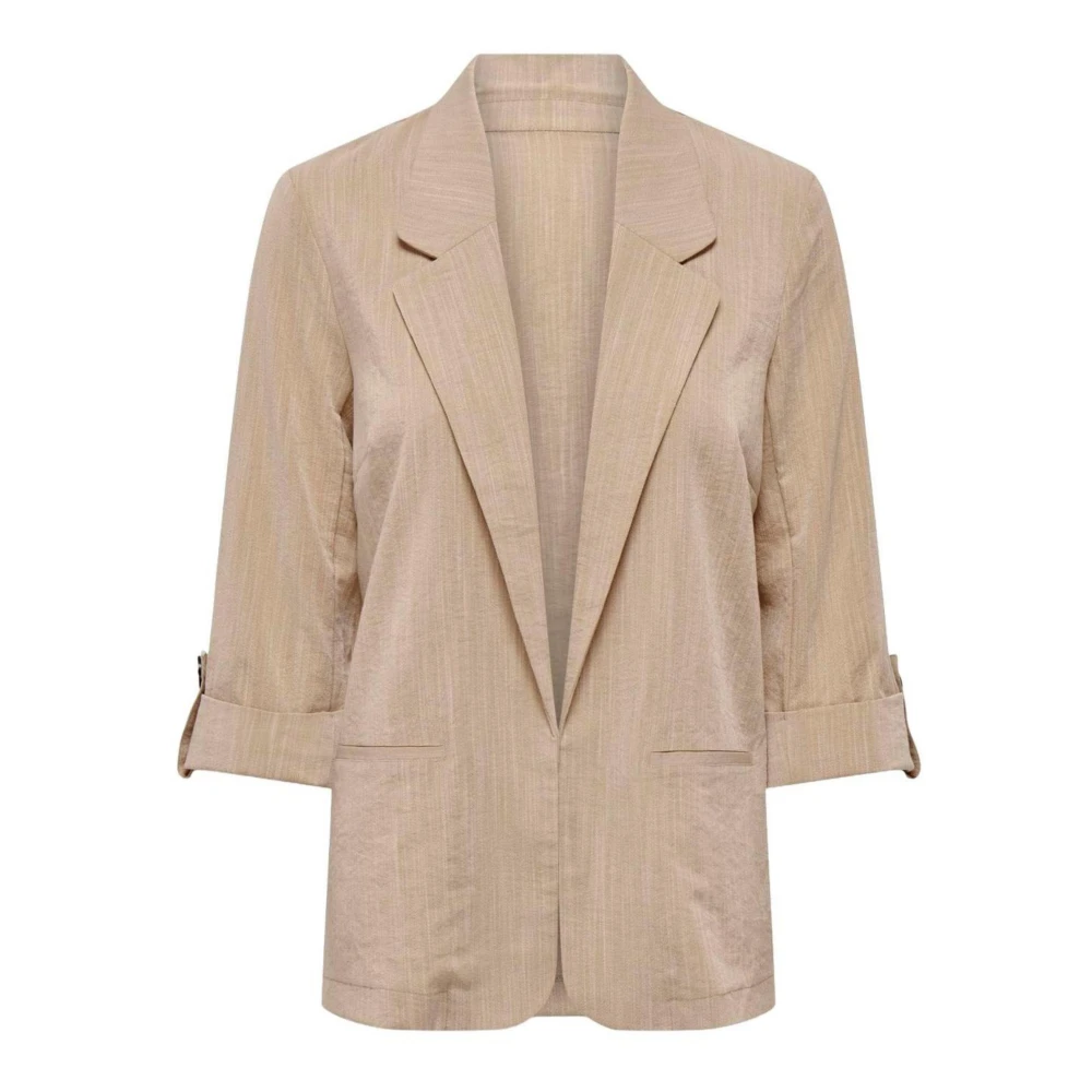 Only Women's Safari Khaki Loose Fit Blazer With Buttoned Cuffs - Image 5