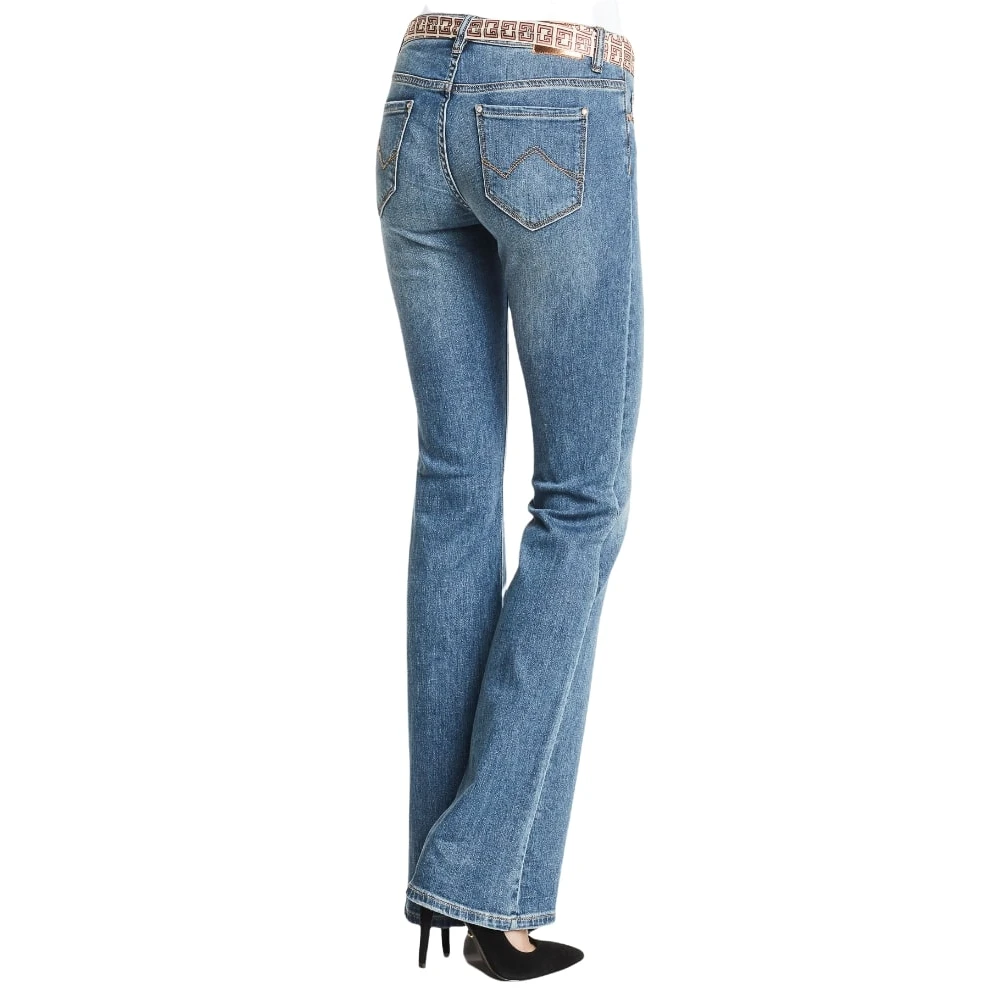 Gaudi Stijlvolle Flared Jeans voor Vrouwen Blue Dames