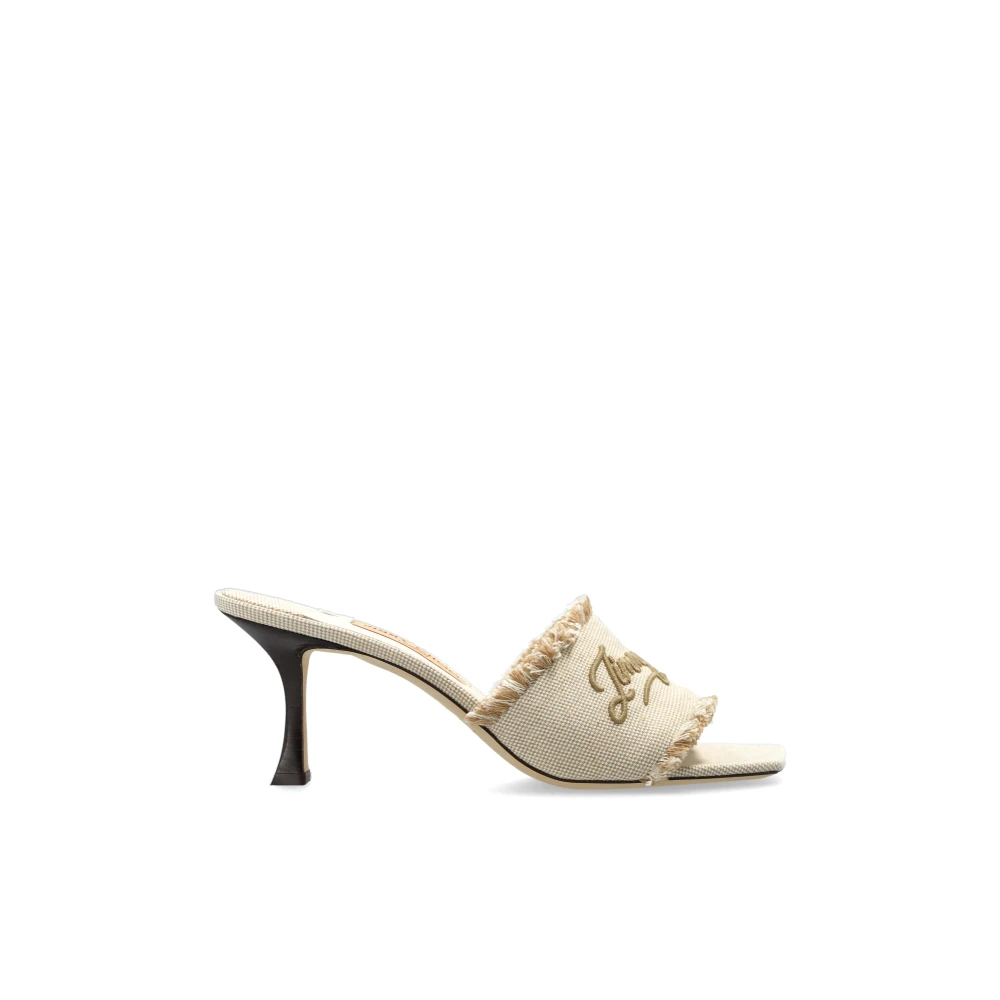Jimmy Choo Women's Beige Heeled Mules, 8 Uk, Alexia 70 Heeled Mules