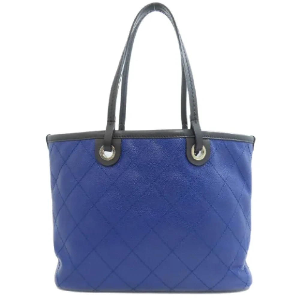 Chanel Vintage Pre-owned Leather shoulder-bags Blue Dames