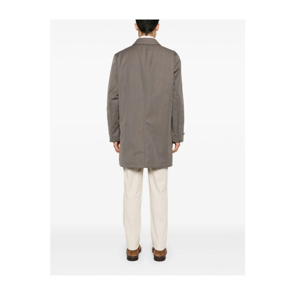Brioni Bruine Wol Klassieke Jas Gray Heren