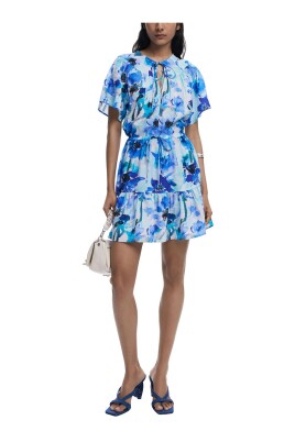 blue-floral-lace-dress-with-round-neck