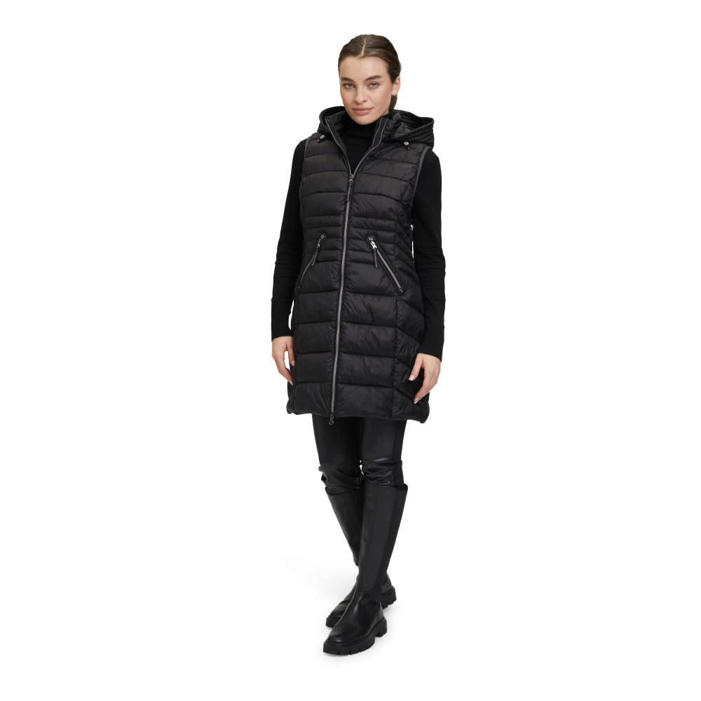 Betty Barclay Gewatteerd Vest met Afneembare Capuchon Green Dames