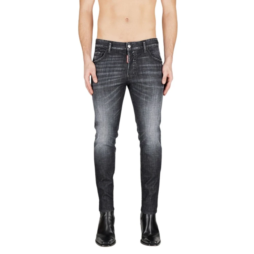 Dsquared2 Zwarte Skater Jeans met Logopatch Black Heren