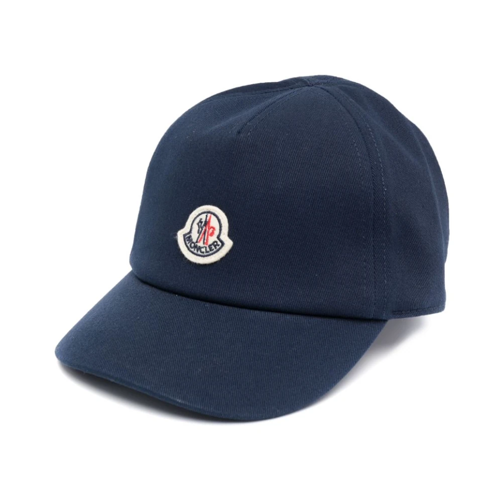 Moncler Barn Marinblå Logo Patch Mössa Blue, Pojke