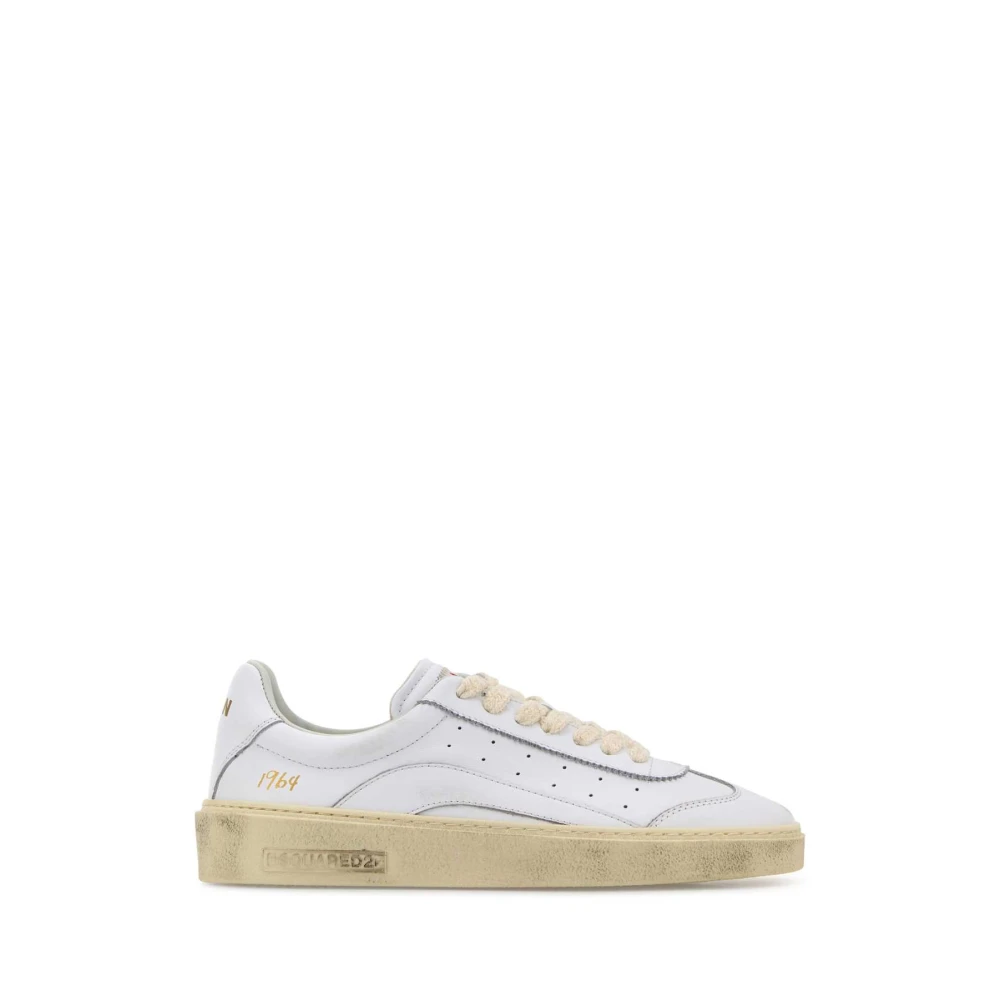 Dsquared2 Witte Leren Rider Sneakers Dames Schoenen