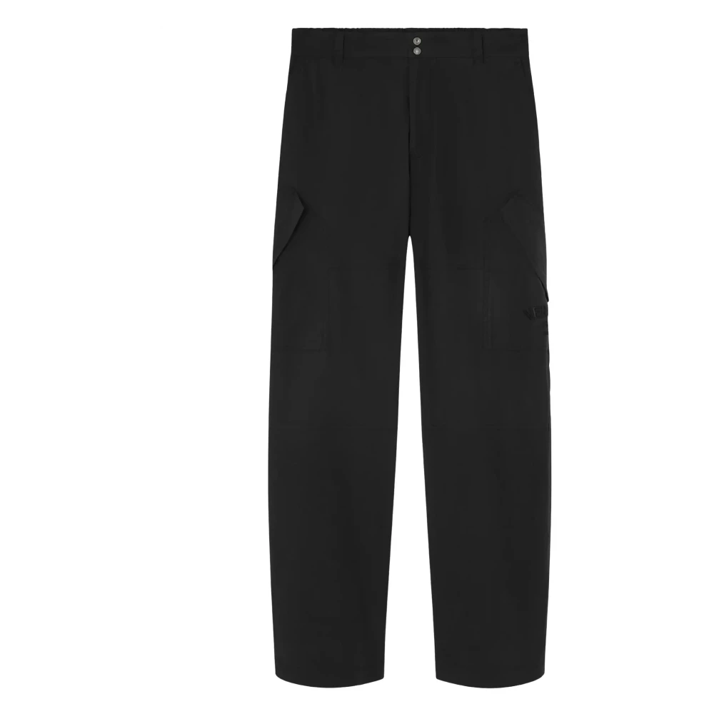 Versace Zwarte Geborduurde Broek Black Heren