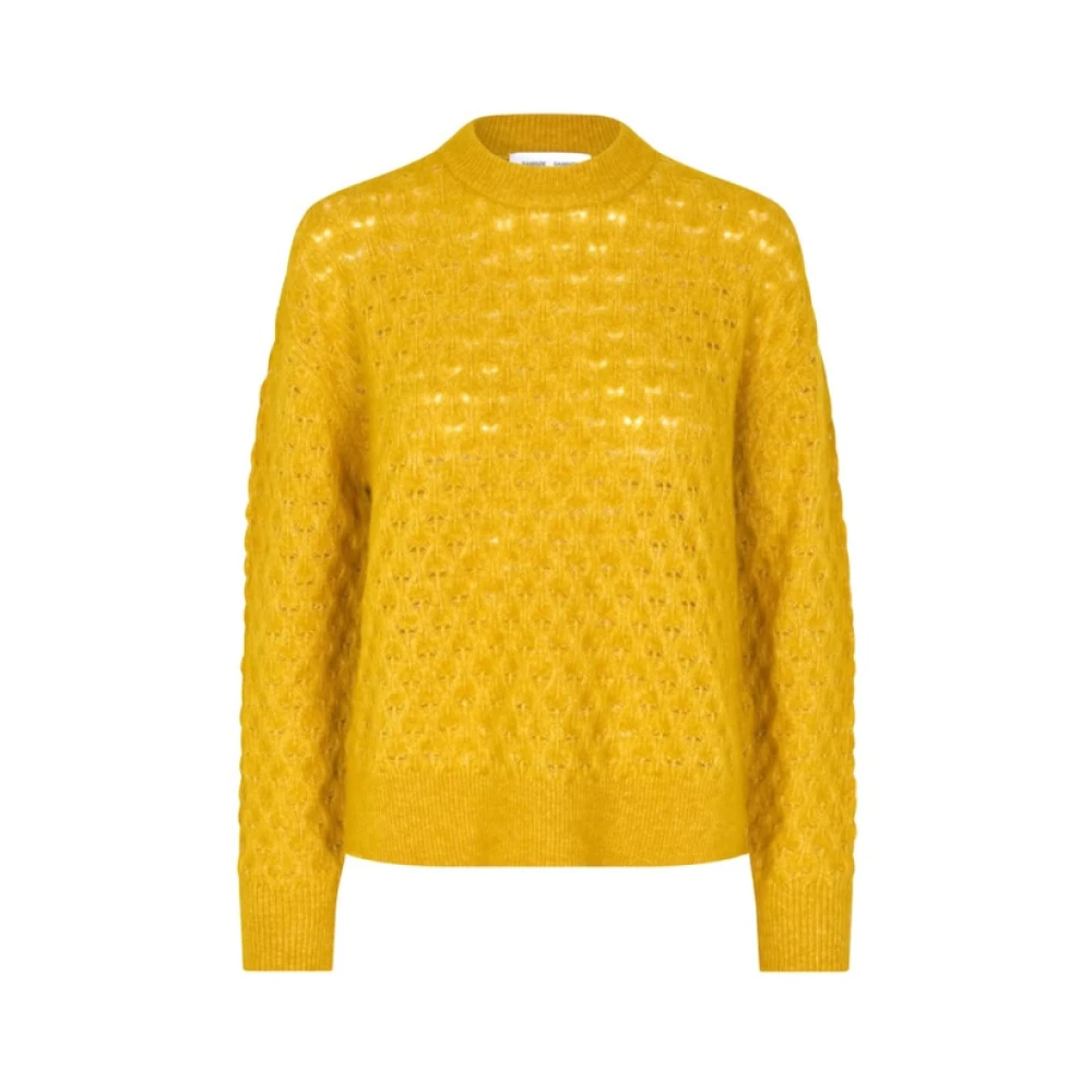 Samsøe Lange Satijnen Rok met Elastische Taille Yellow Dames