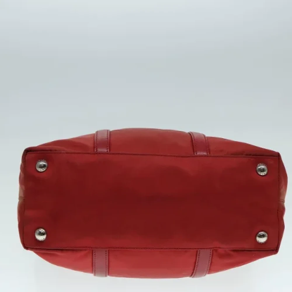 Prada Vintage Pre-owned Nylon handbags Red Dames