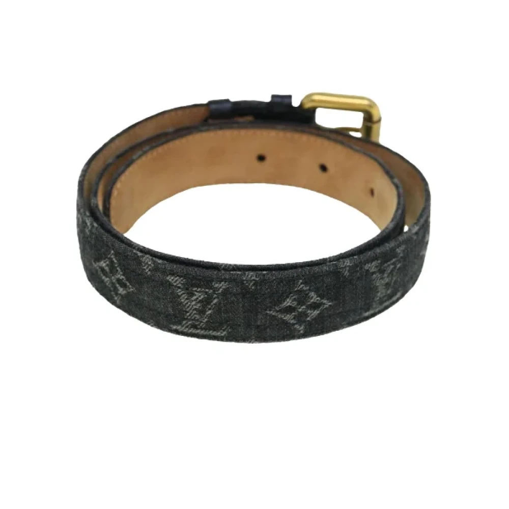 Louis Vuitton Vintage Pre-owned Cotton belts Black Dames