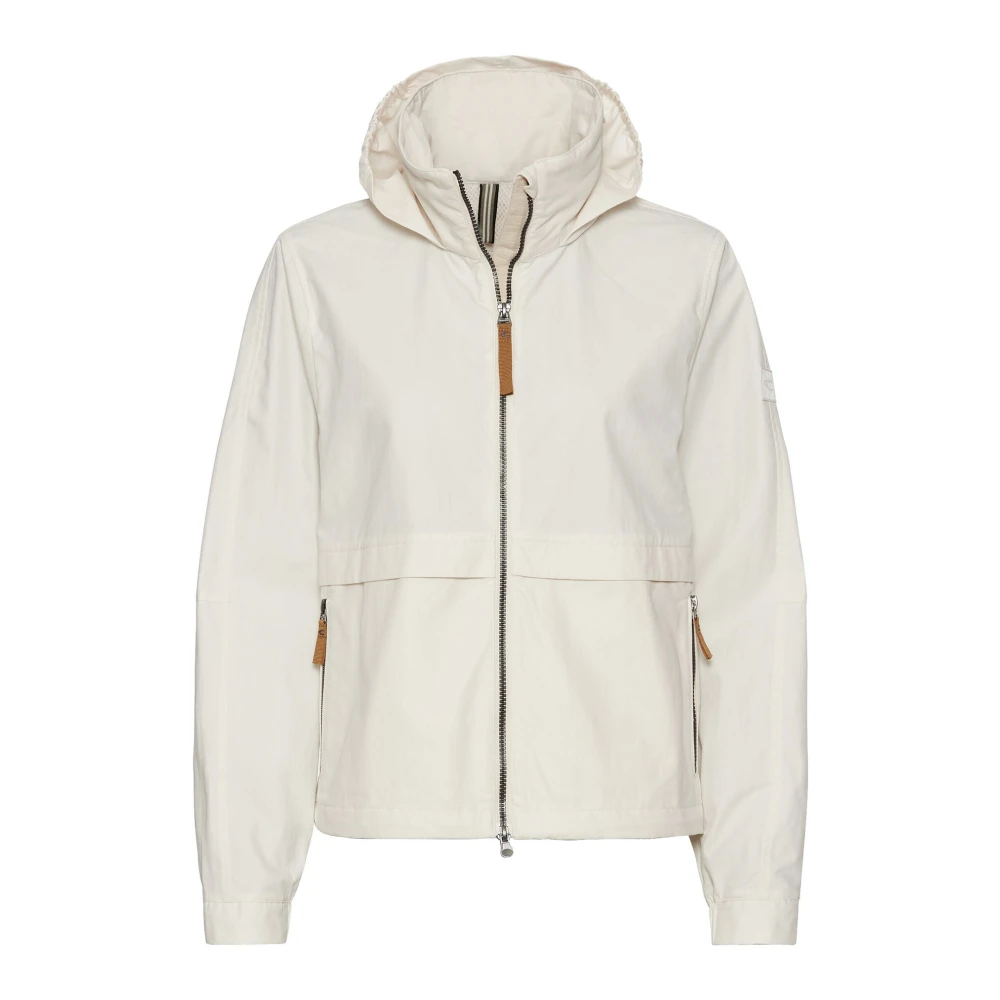 Camel Active Off White Blouson Jacka med Huva White, Dam