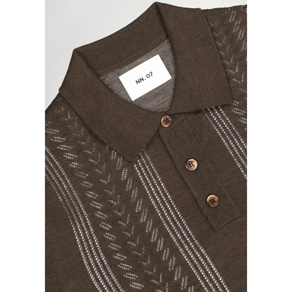 Nn07 Thor SS Polo in Donkerbruin Brown Heren
