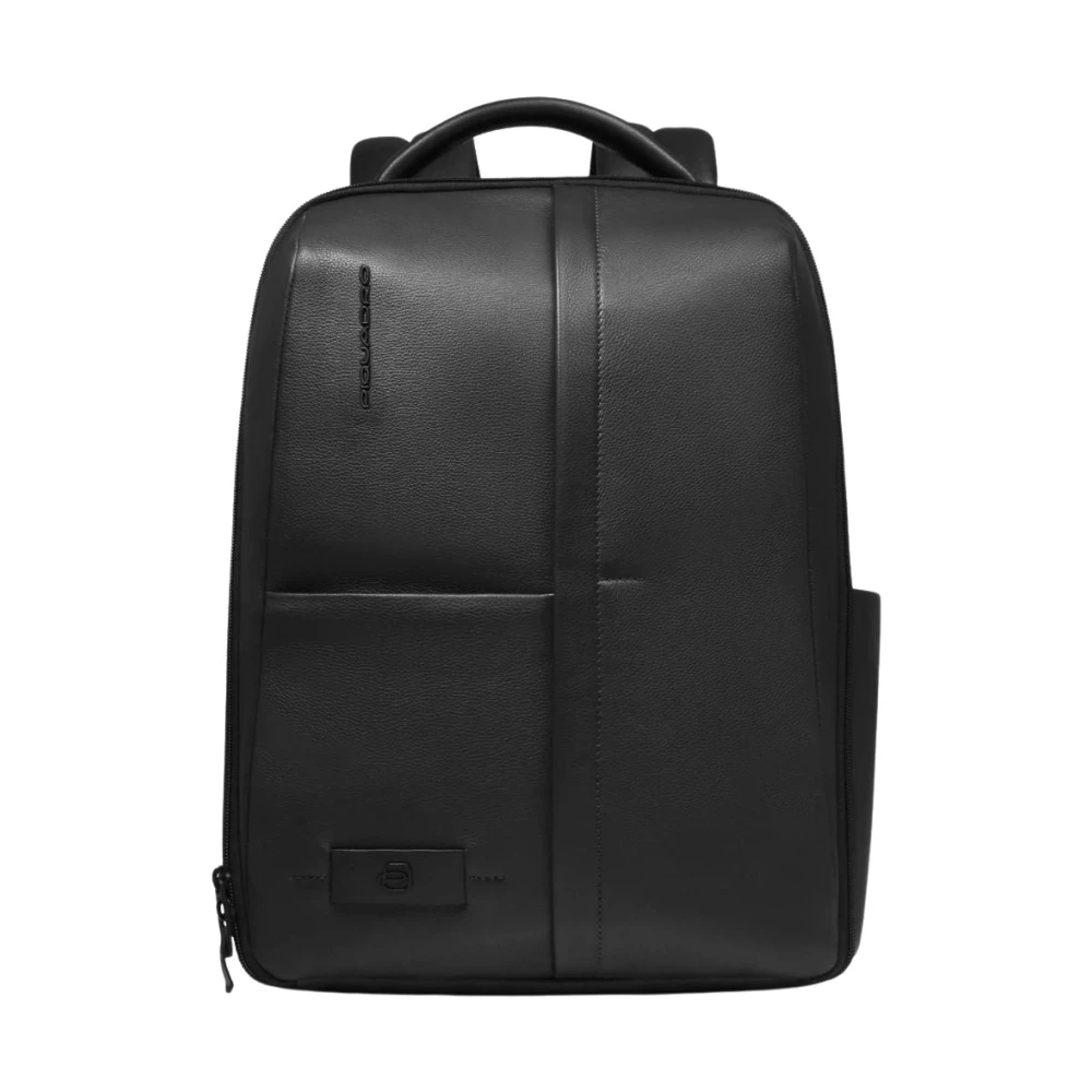 Piquadro Mannelijk Zwart Tassen Heren, One Size, Leer, Zaino