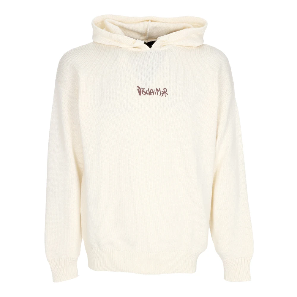 Disclaimer Logo Hoodie Sweater Bordeaux Beige Heren