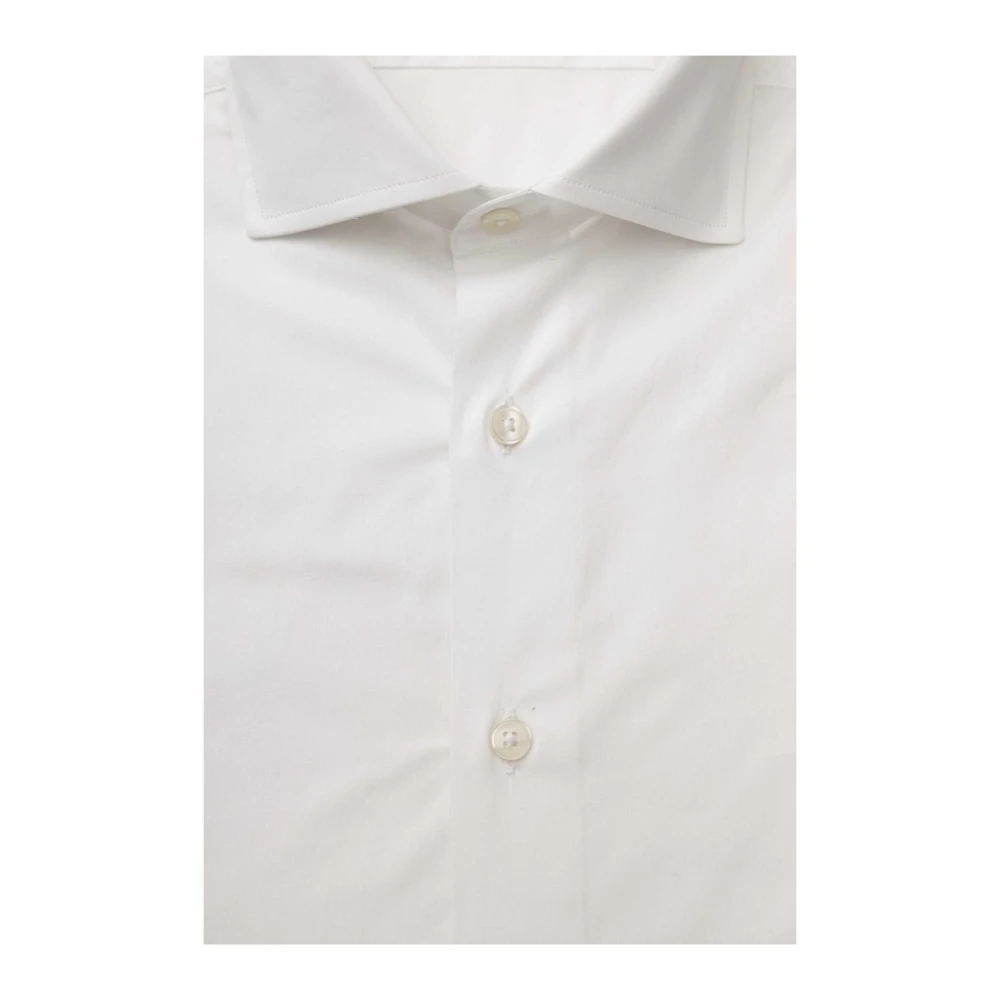 Bagutta Slim Fit Franse Kraag Overhemd White Heren