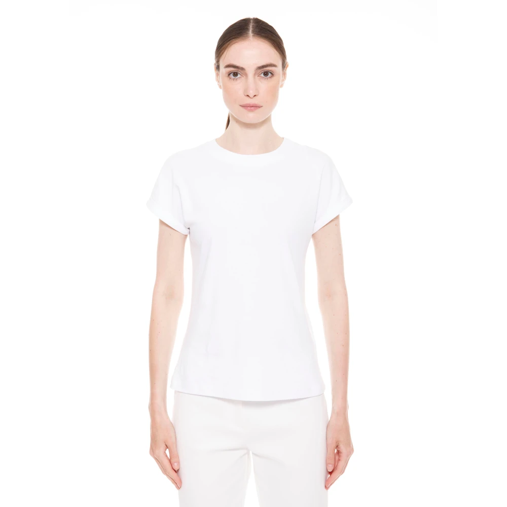 Eleventy Women's White T-Shirt Girocollo - T-Shirts - L - Tops