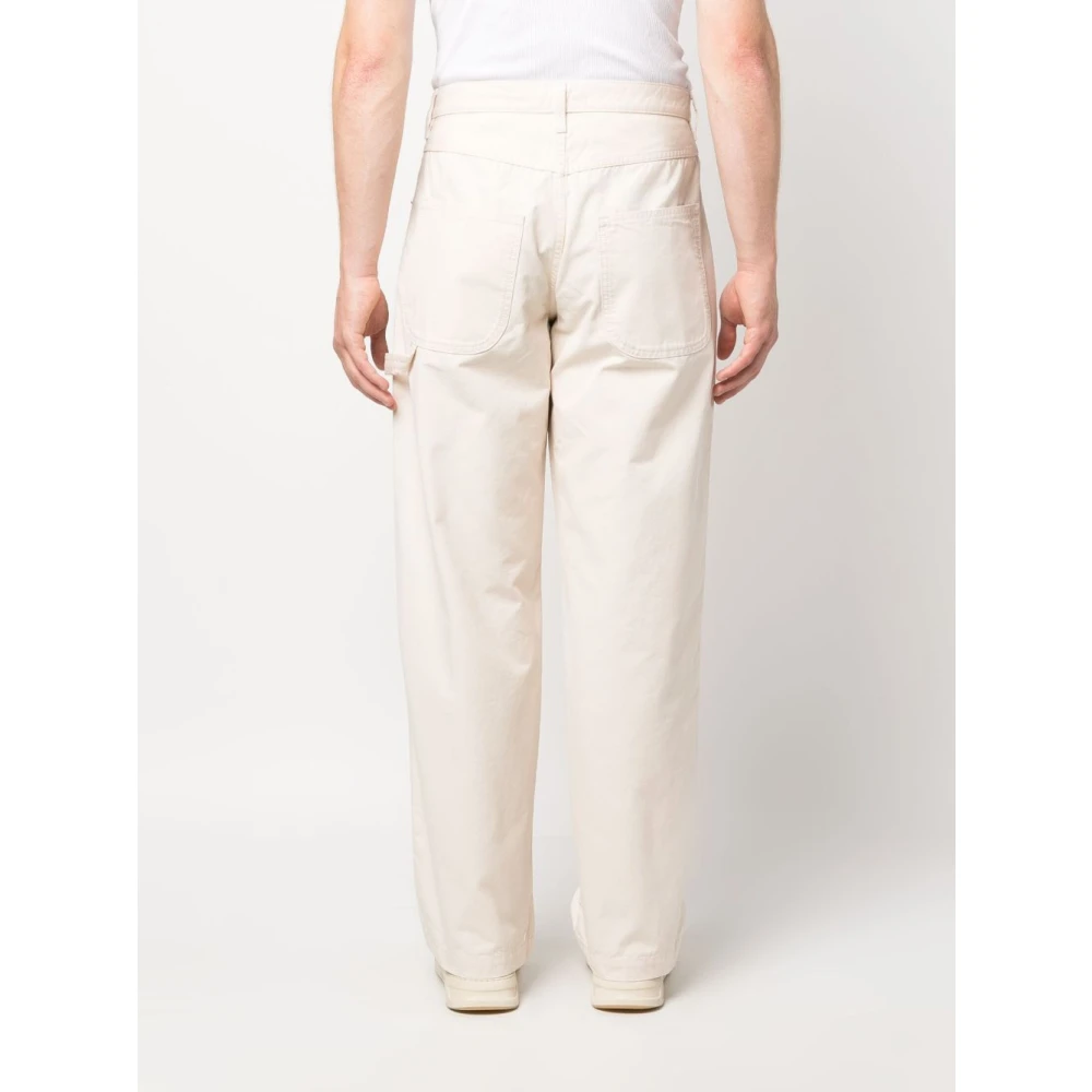 Isabel marant Beige Katoenen Broek met Workwear Detail Beige Heren