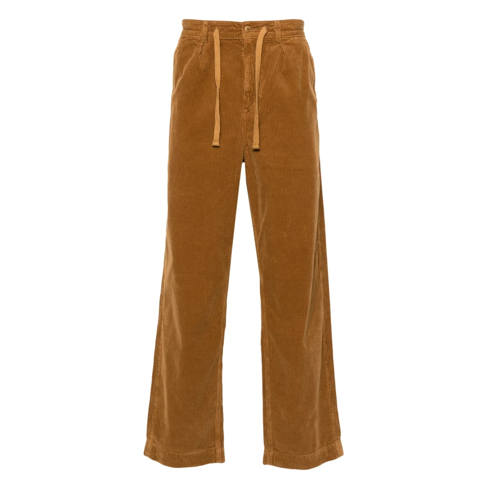 Ralph Lauren Corduroy Straight Broek in Cognac Bruin Beige Heren