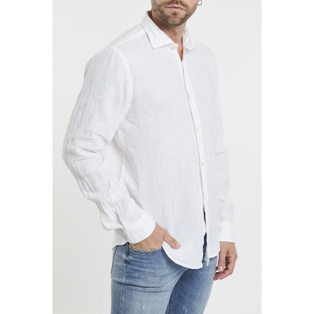 Roy Roger's Linnen Riviera Shirt White Heren