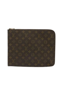 Pre-owned Monogram Poche Document Clutch