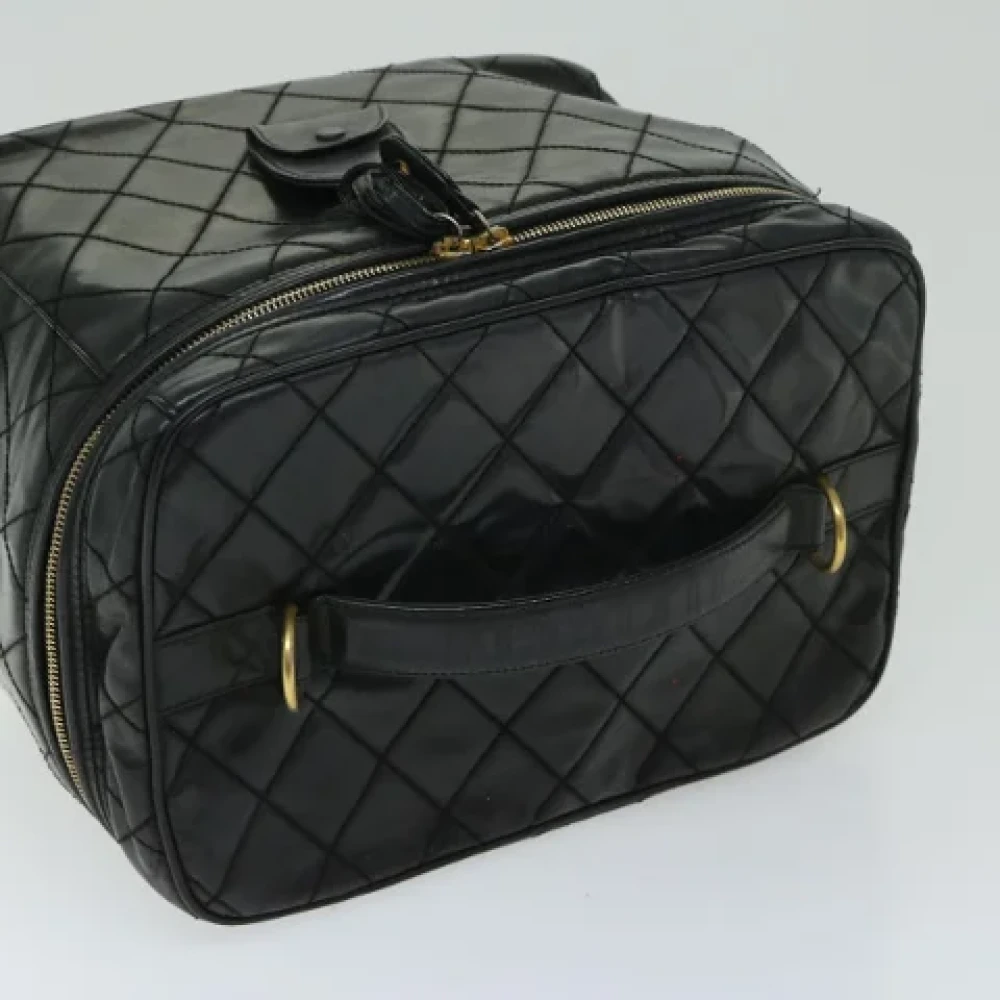 Chanel Vintage Pre-owned Leather pouches Black Dames