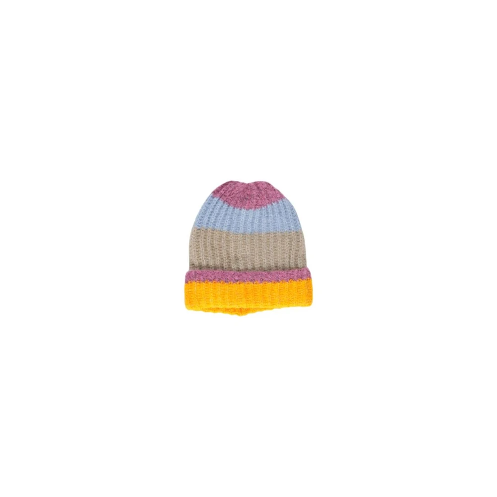 Pieces Yellow Acrylic Beanie Hat Women's Fall/Winter Collection - Female - Accessories - Multicolor - One Size - Accessories - Image 3