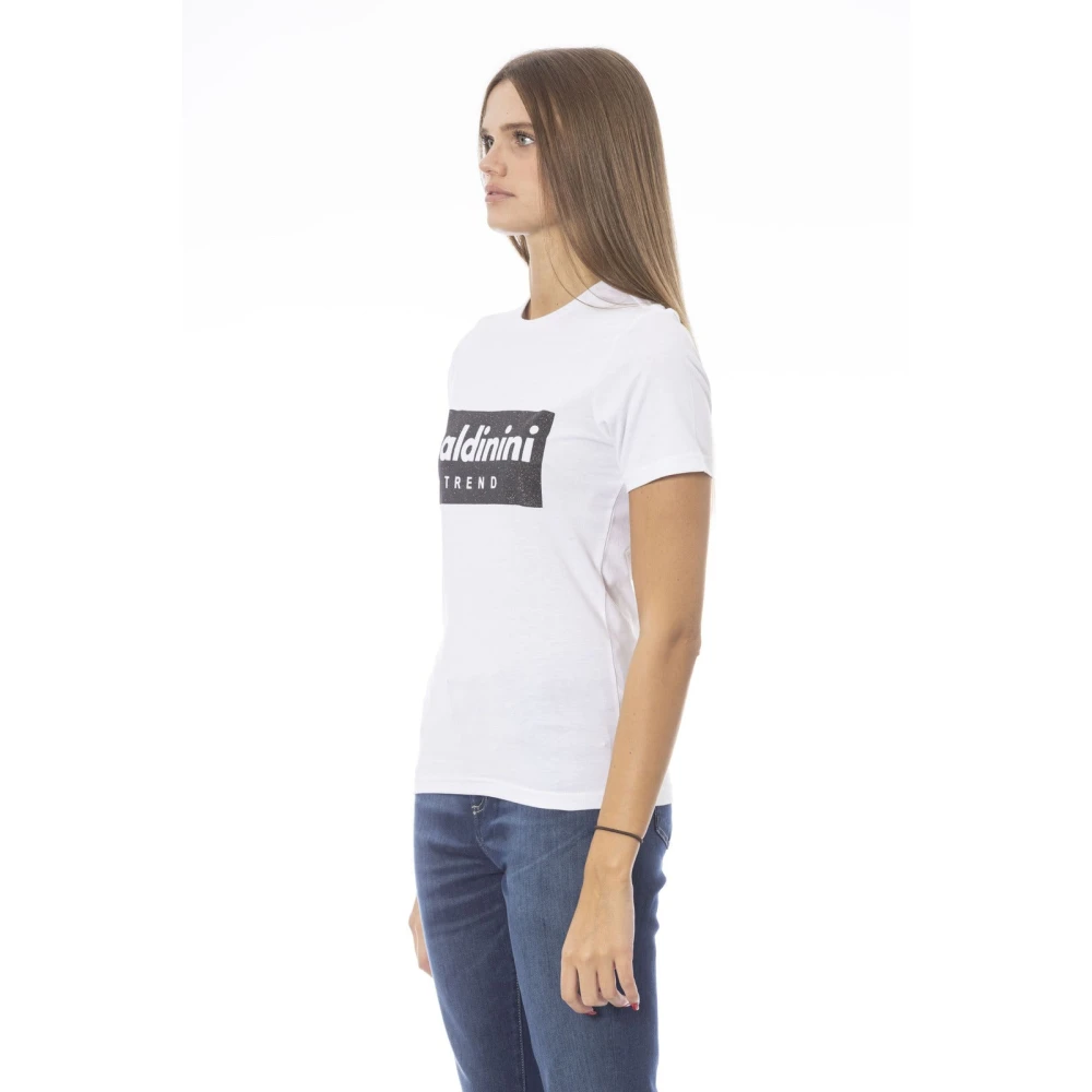 Baldinini Trendy T-shirt met voorprint White Dames