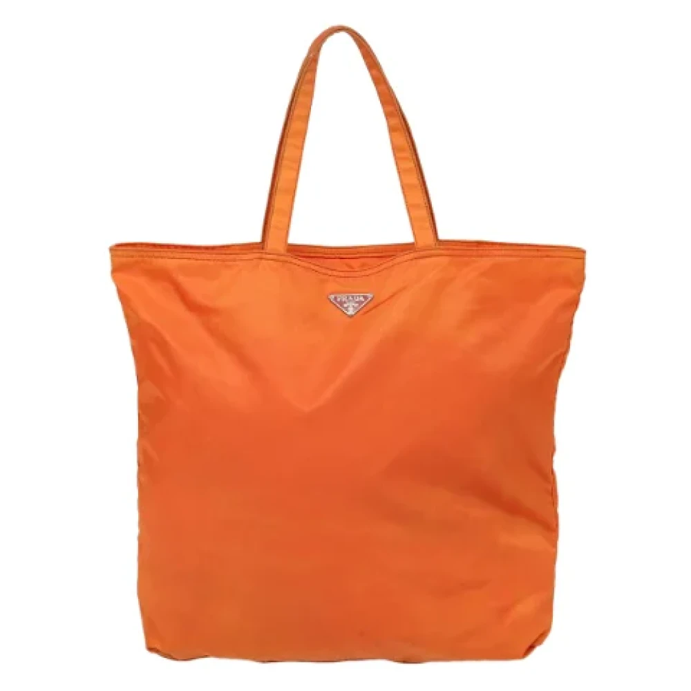 Prada Vintage Pre-owned Nylon prada-bags Orange Dames