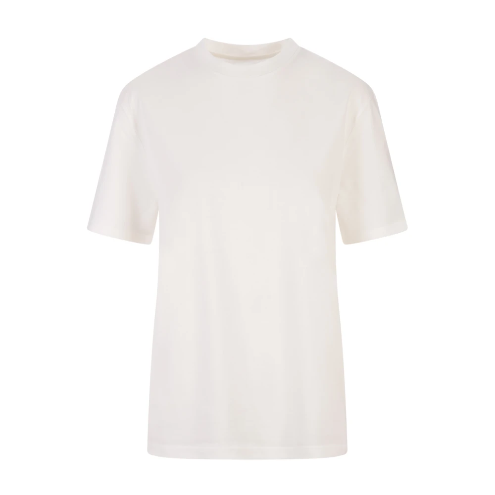Jil Sander Wit T-shirt met Logoprint White Dames