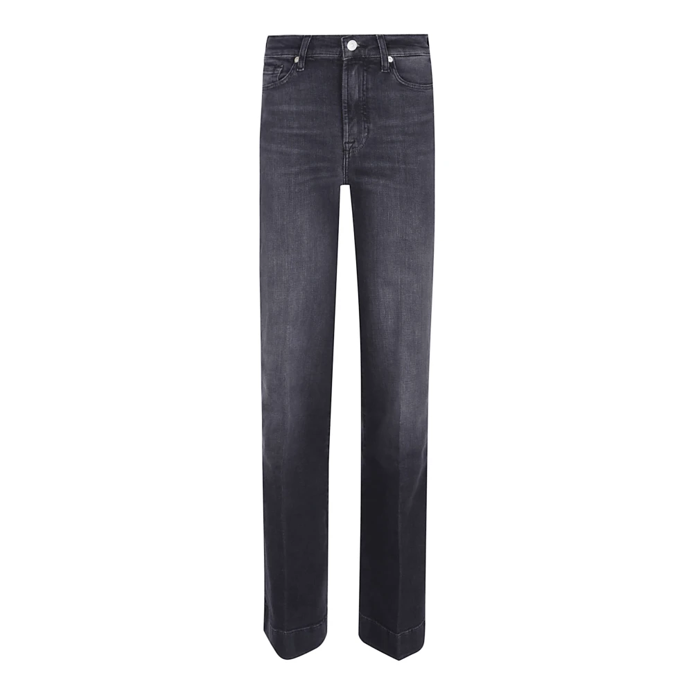 7 For All Mankind Women's Black High-Waisted Flared Jeans W26