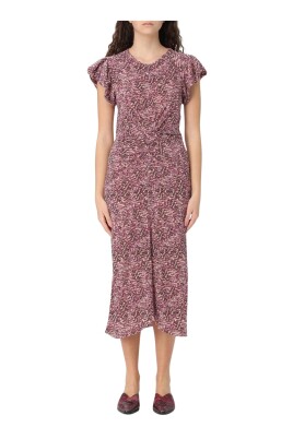 violet-flutter-sleeve-midi-dress
