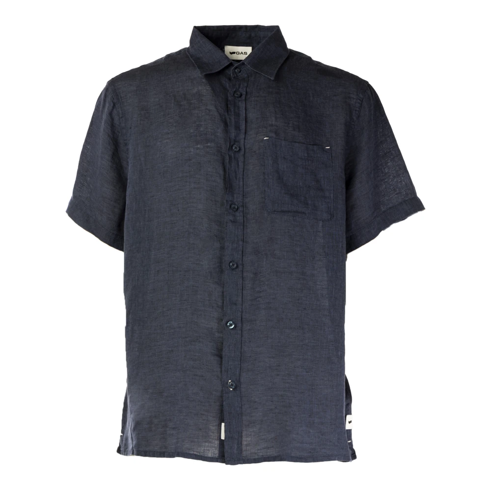GAS Heren Overhemd Klassieke Moderne Stijl Blue Heren