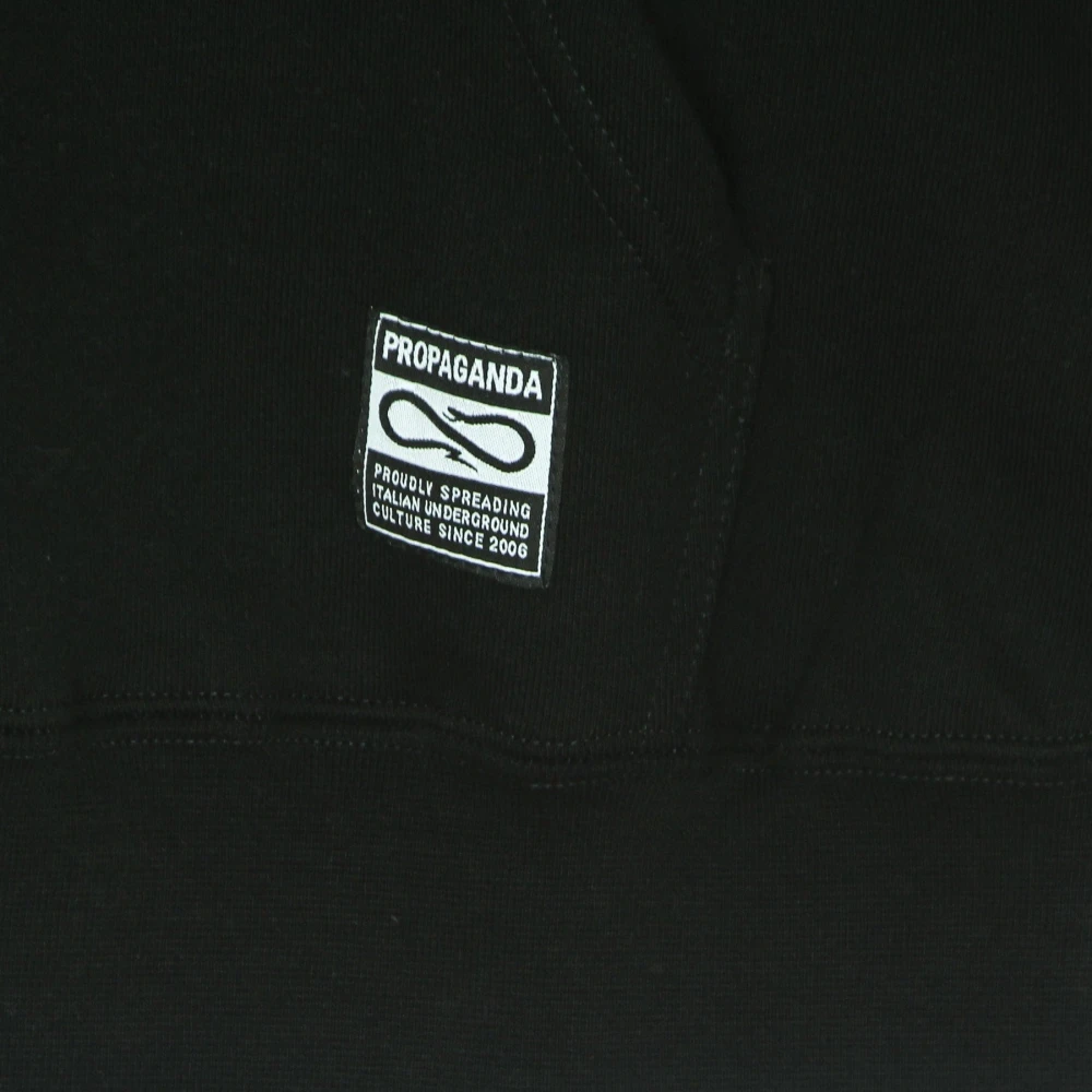 Propaganda Zwarte Ribs Icon Mask Hoodie Black Heren