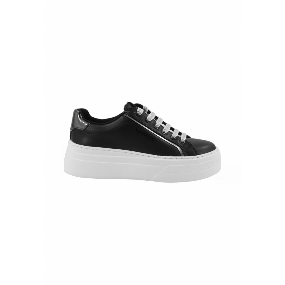 Guess Ameria Logo-Script Sneaker Dames Schoenen Zwart