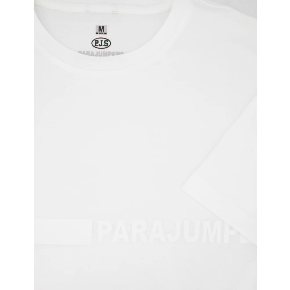 Parajumpers Minimalistische Crew-Neck T-shirt met Front Print White Heren