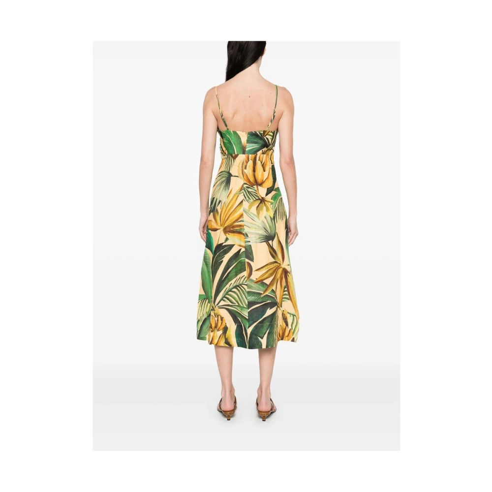 Farm Rio Gele Spaghettiband Jurk Multicolor Dames