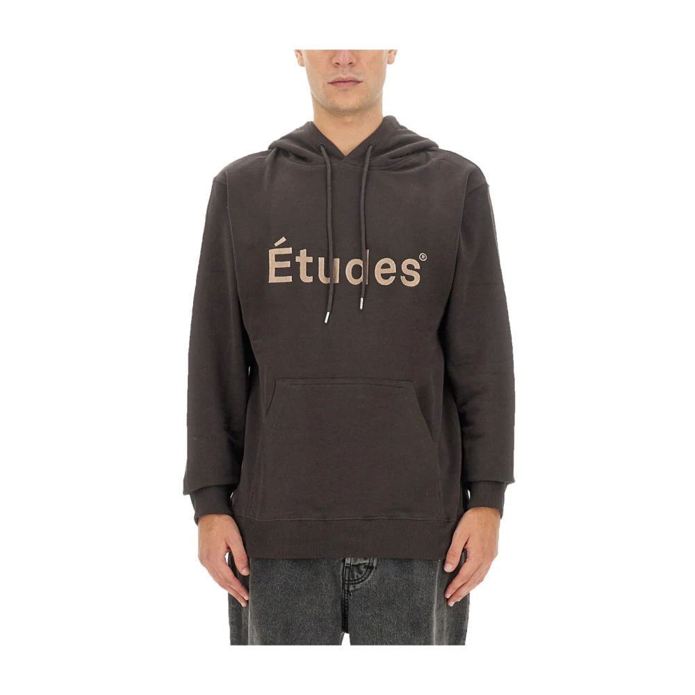 Études Logo Sweatshirt voor Mannen Brown Heren