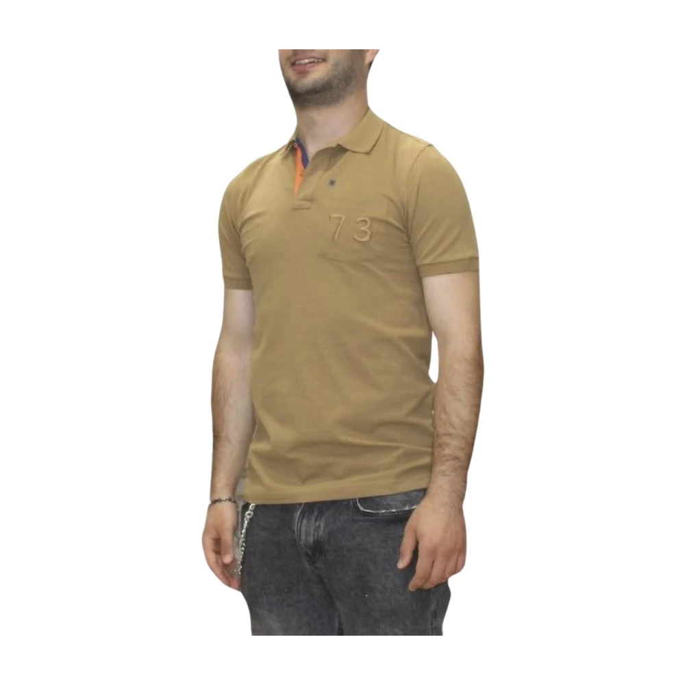 Manuel Ritz Polo Korte Mouw Brown Heren