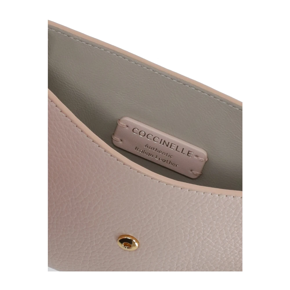 Coccinelle Roze Leren Schoudertas voor Vrouw Pink Dames