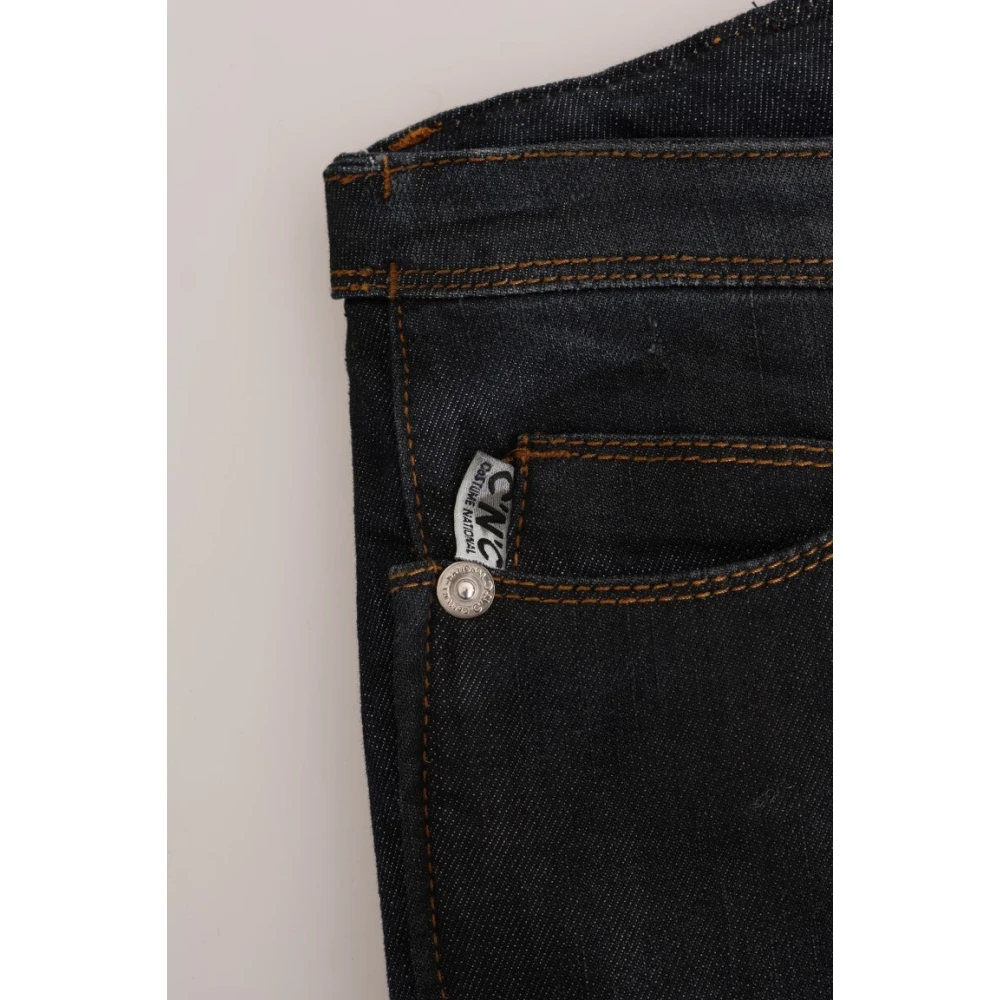 Costume National Slim Fit Donkerblauwe Jeans Blue Dames
