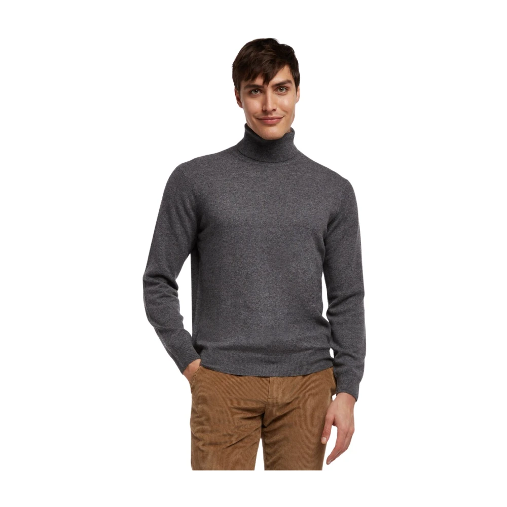 Brooks Brothers Men's Gray Wool And Cashmere Turtleneck Jumper - Turtlenecks - S - Knitwear