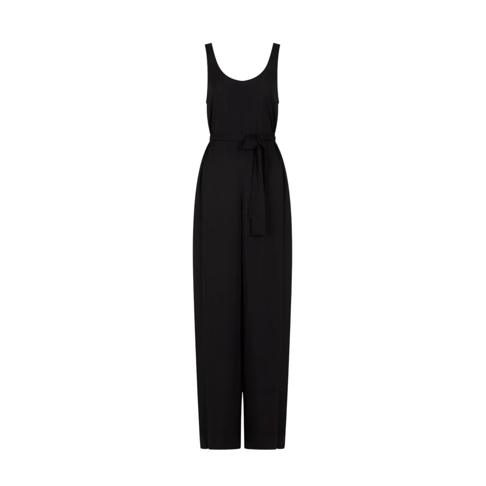 Armani Exchange Zwarte ronde hals jurk Black Dames