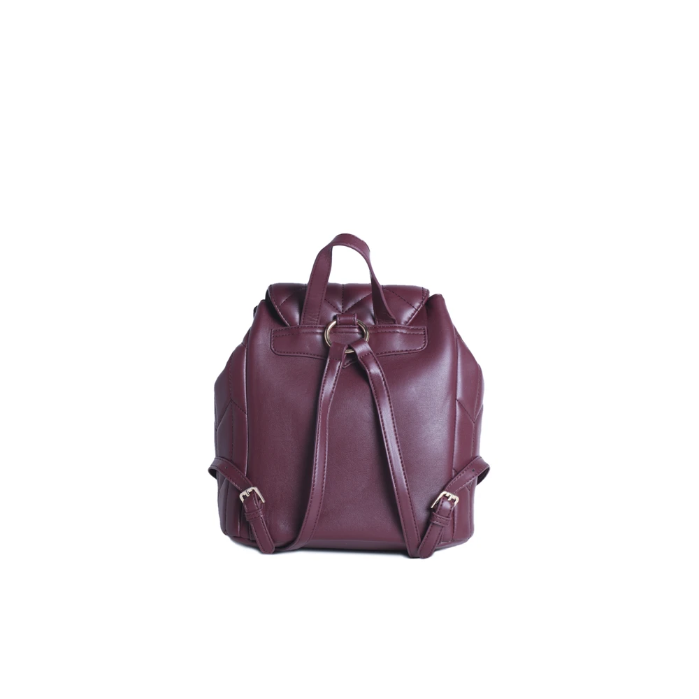 V73 Bordeaux Leren Rugzak Matelassé Effect Red Dames