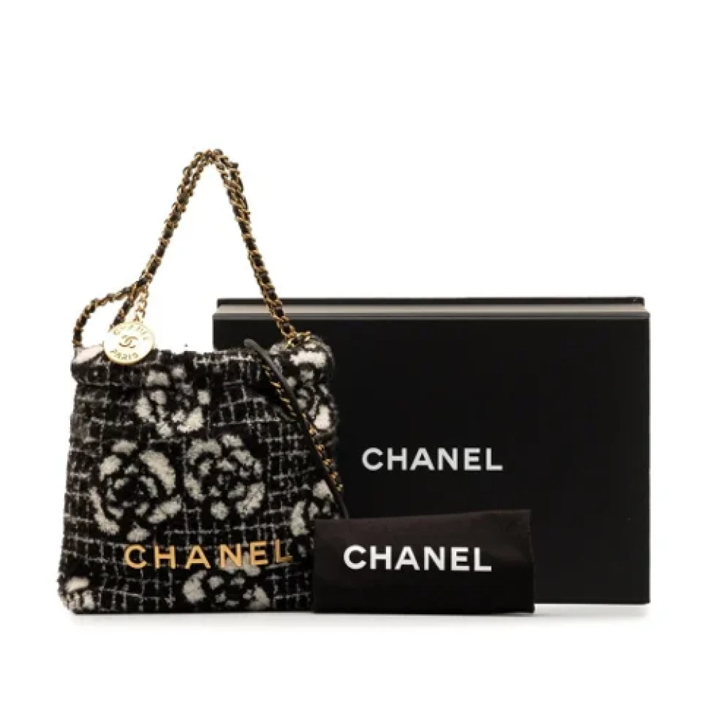 Chanel Vintage Pre-owned Cotton chanel-bags Black Dames