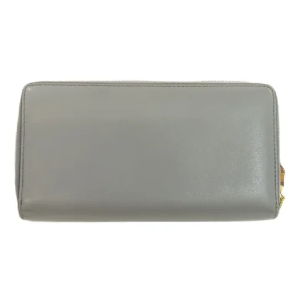 Gucci Vintage Pre-owned Leather wallets Gray Dames